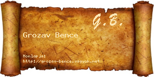 Grozav Bence névjegykártya